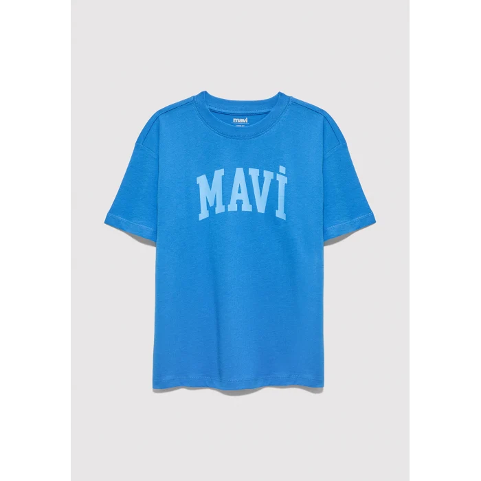 Mavi 6610484-70902 Mavi Baskılı Mavi Tişört
