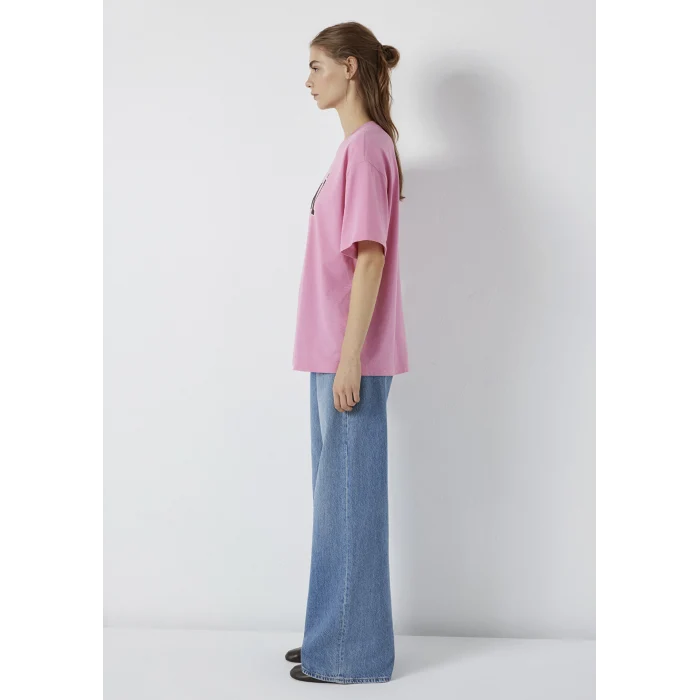Mavi 1600843-71063 Mavi Logo Baskılı Pembe Tişört