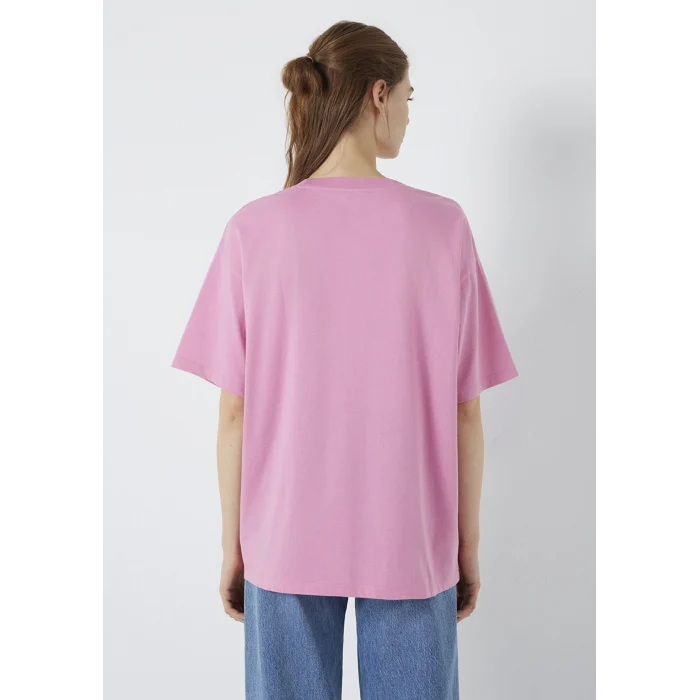 Mavi 1600843-71063 Mavi Logo Baskılı Pembe Tişört