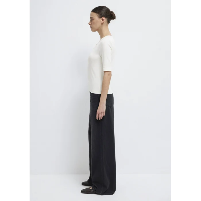 Mavi 1613852-70051 Düğme Detaylı Ekru Tişört