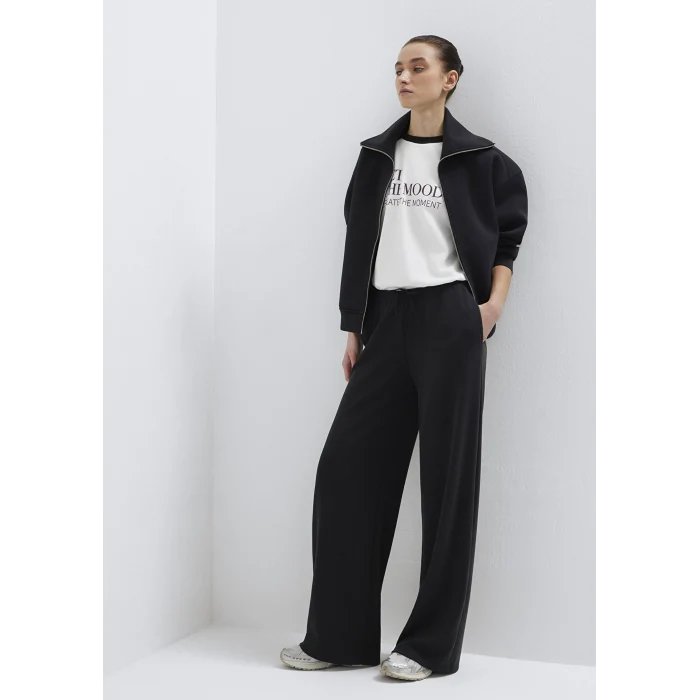 Mavi 1011177-900 Geniş Paça Siyah Eşofman Altı