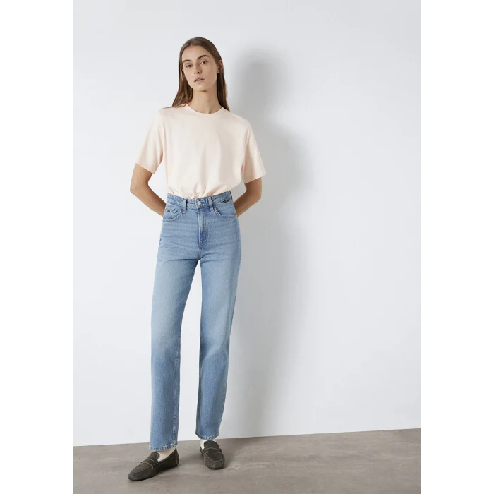 Mavi 1612829-71121 Mavi Logo Baskılı İnterlok Pembe Tişört