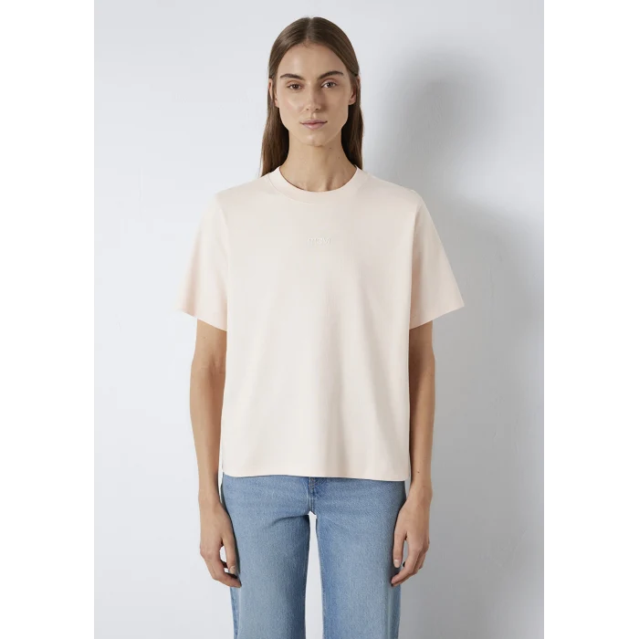 Mavi 1612829-71121 Mavi Logo Baskılı İnterlok Pembe Tişört