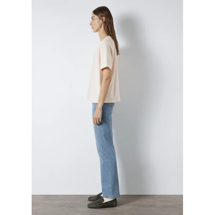 Mavi 1612829-71121 Mavi Logo Baskılı İnterlok Pembe Tişört