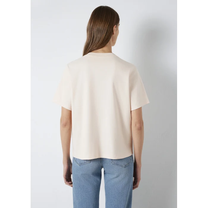 Mavi 1612829-71121 Mavi Logo Baskılı İnterlok Pembe Tişört