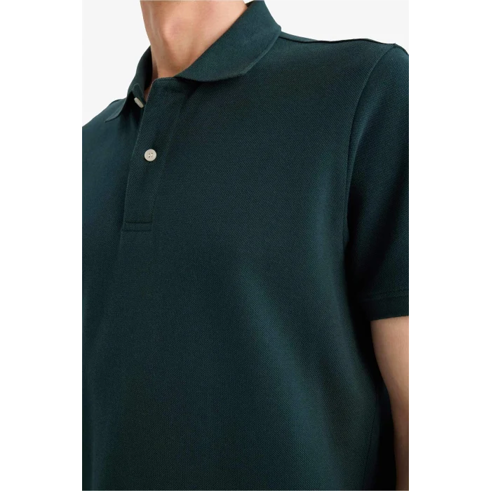 Defacto E9504AXGN465 Yeşil %100 Pamuk Polo Tişört