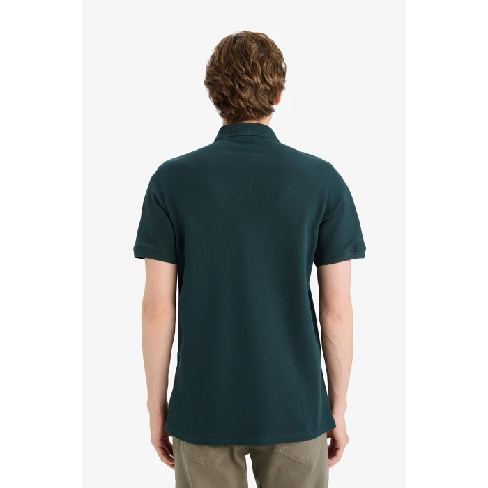 Defacto E9504AXGN465 Yeşil %100 Pamuk Polo Tişört