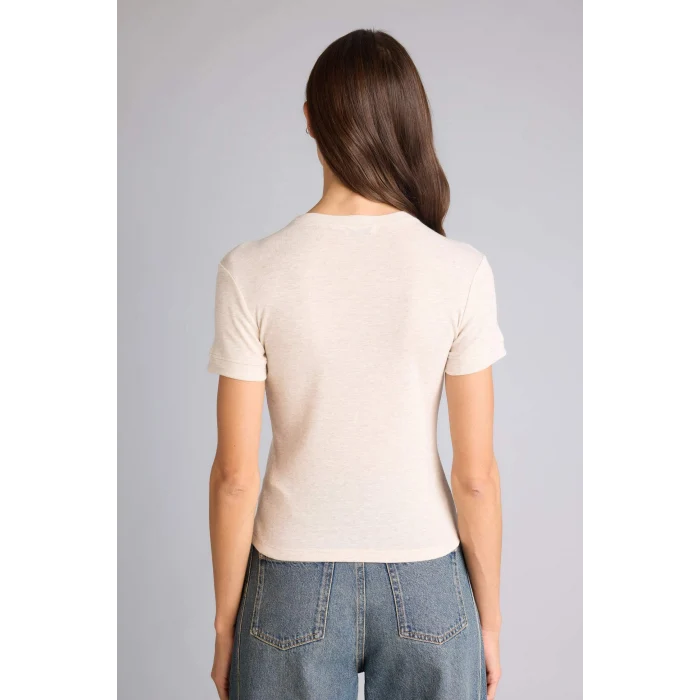 Defacto H1354AXBG159 Bej Slım Fıt Basıc Ribana Tişört