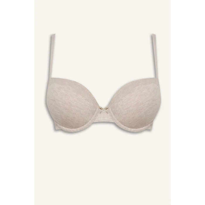 Defacto F6142AXBN503 Kahve Kaplı Pedsiz Balenli Tişört Bra