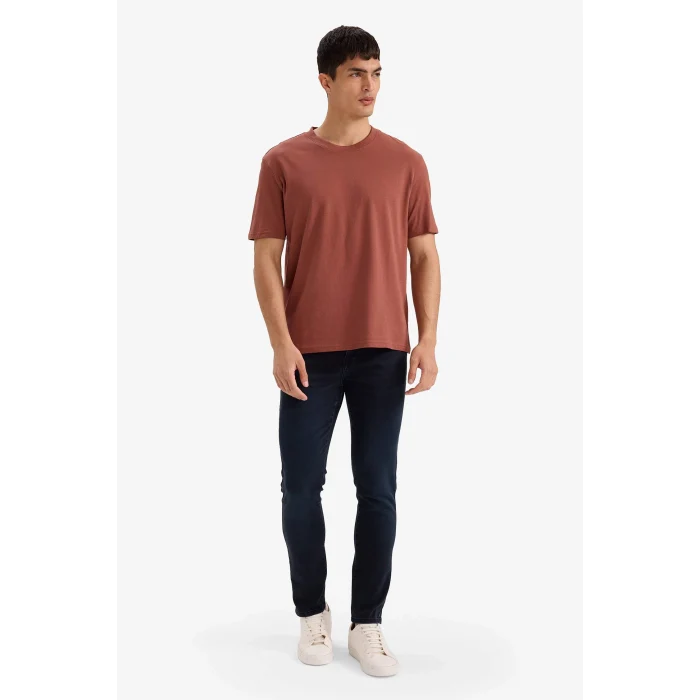 Defacto V7699AZBN496 Kahve %100 Pamuk Basic Tişört