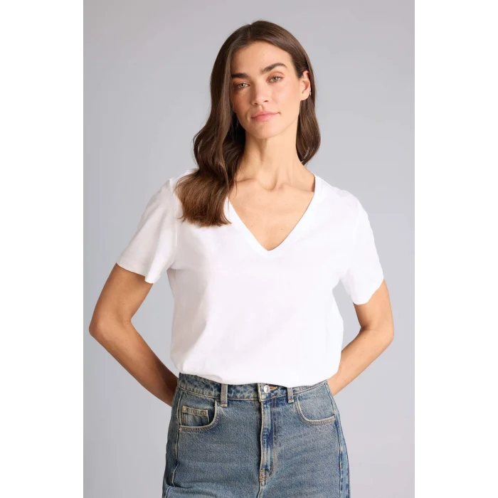 Defacto W9578AZWT79 Beyaz Regular Fıt Basıc Penye Tişört