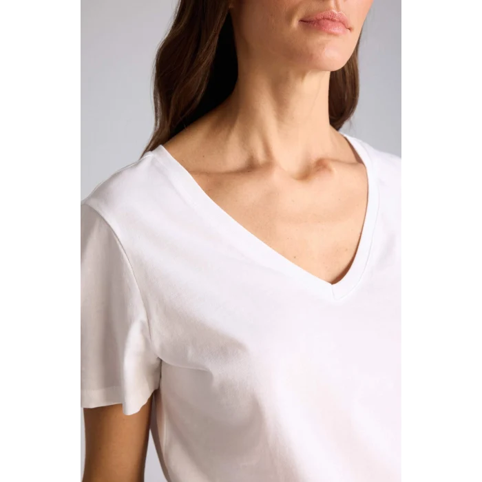 Defacto W9578AZWT79 Beyaz Regular Fıt Basıc Penye Tişört