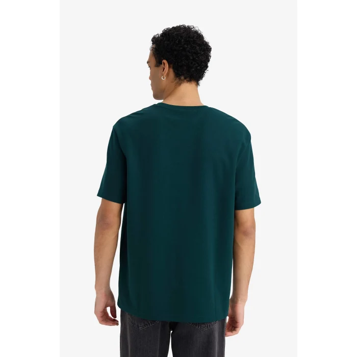 Defacto F8123AXGN465 Yeşil Nefes Alabilen Baskılı Tişört