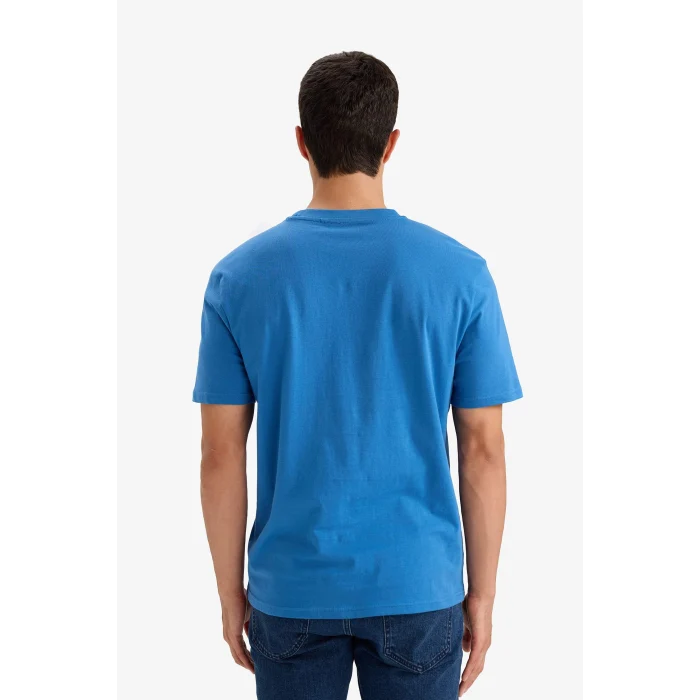 Defacto V7699AZBE410 Mavi %100 Pamuk Basic Tişört