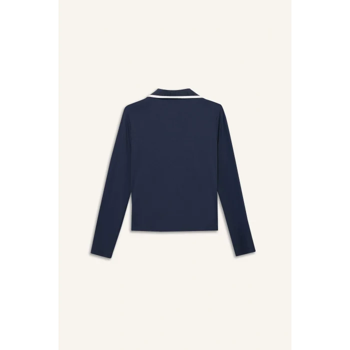 Defacto F9483AXNV146 Lacivert Standart Fıt Polo Yaka Sporcu Tişört
