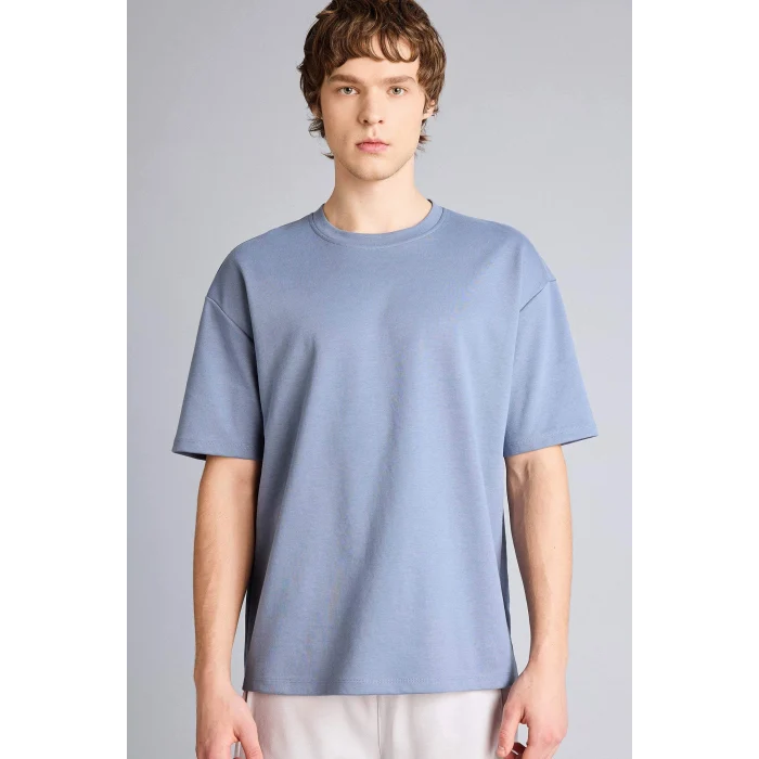 Defacto X3926AZGR171 Gri Nefes Alabilen Oversize Tişört