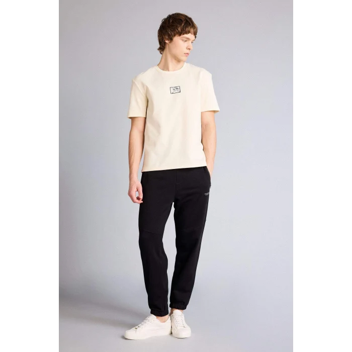 Defacto G3216AXER235 Ekru Baskılı Kısa Kollu Tişört