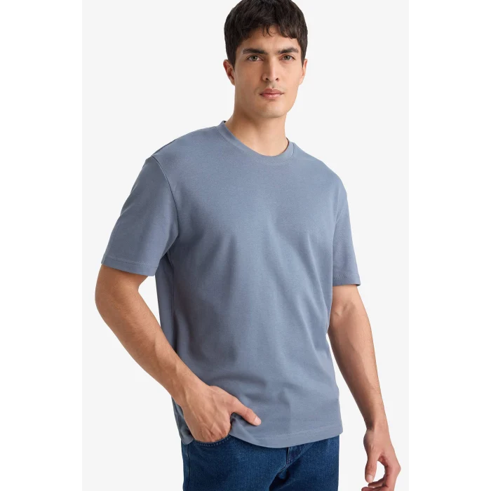 Defacto E7961AXGR504 Gri %100 Pamuk Basic Tişört