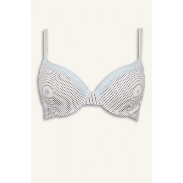 Defacto G2637AXWT16 Beyaz Dantel Detaylı Micro Kaplı Pedli Balensiz Tişört Bra