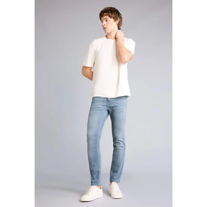 Defacto F2926AXNM84 İndigo Pedro Slım Fıt Dar Paça Jean Pantolon