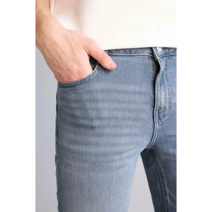 Defacto F2926AXNM84 İndigo Pedro Slım Fıt Dar Paça Jean Pantolon