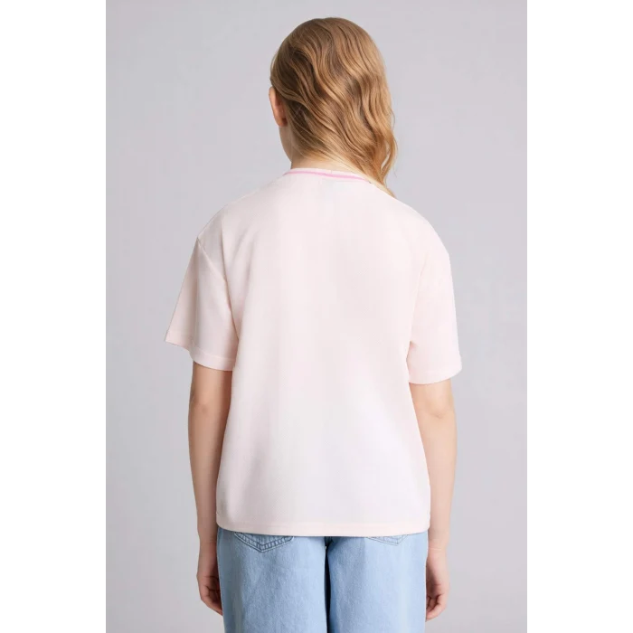 Defacto G8195A8PN344 Pembe Hello Kitty  Oversıze Tişört Kız Çocuk