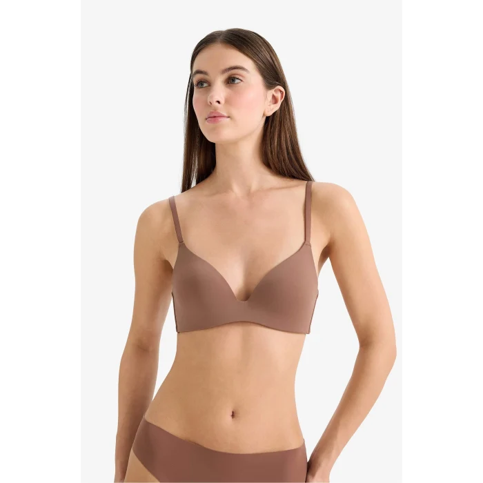 Defacto D2714AXBN307 Kahve Kaplı Pedli Balensiz Tişört Bra