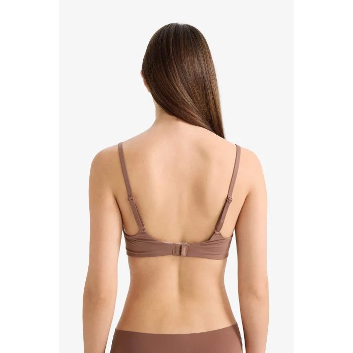 Defacto D2714AXBN307 Kahve Kaplı Pedli Balensiz Tişört Bra