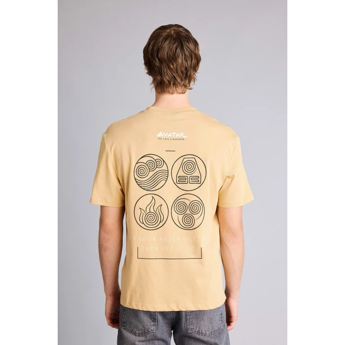 Defacto F9761AXBG247 Bej Avatar the Last Aırbender Baskılı Tişört