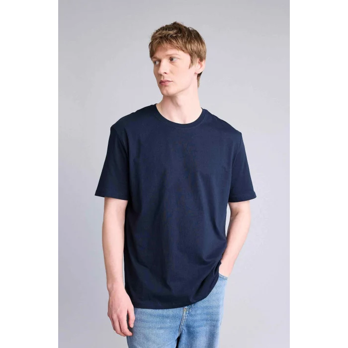 Defacto V7699AZNV64 Lacivert %100 Pamuk Basic Tişört
