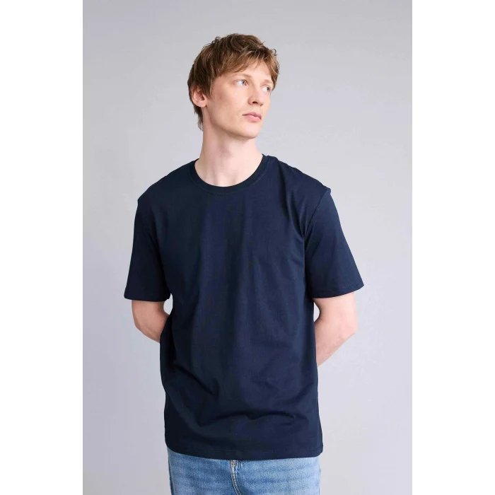 Defacto V7699AZNV64 Lacivert %100 Pamuk Basic Tişört
