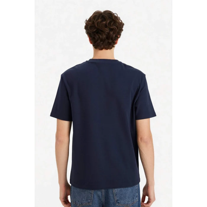 Defacto E7961AXNV82 Lacivert %100 Pamuk Basic Tişört