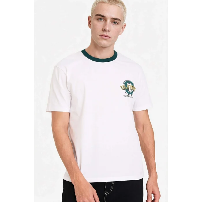 Defacto F8150AXWT34 Beyaz %100 Pamuk Baskılı Tişört