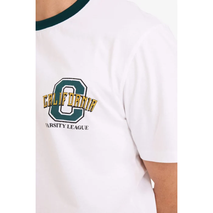 Defacto F8150AXWT34 Beyaz %100 Pamuk Baskılı Tişört