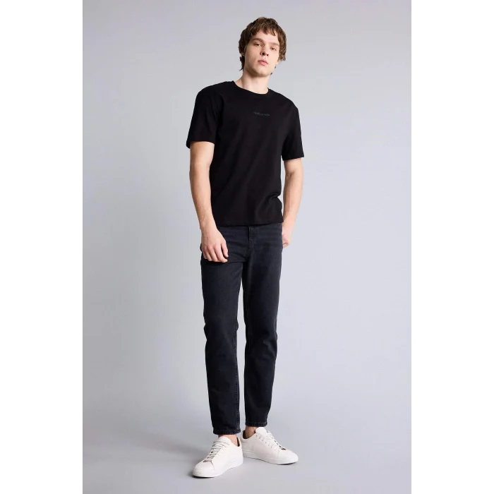 Defacto G3212AXBK81 Siyah Baskılı Kısa Kollu Tişört