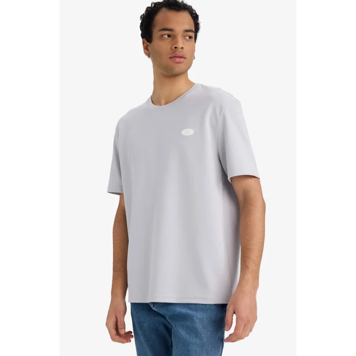 Defacto F8121AXGR297 Gri Nefes Alabilen Baskılı Tişört