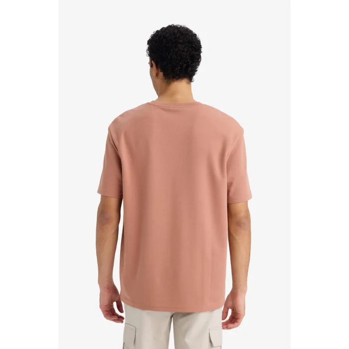 Defacto F9682AXBR496 Bordo Nefes Alabilen Baskılı Tişört