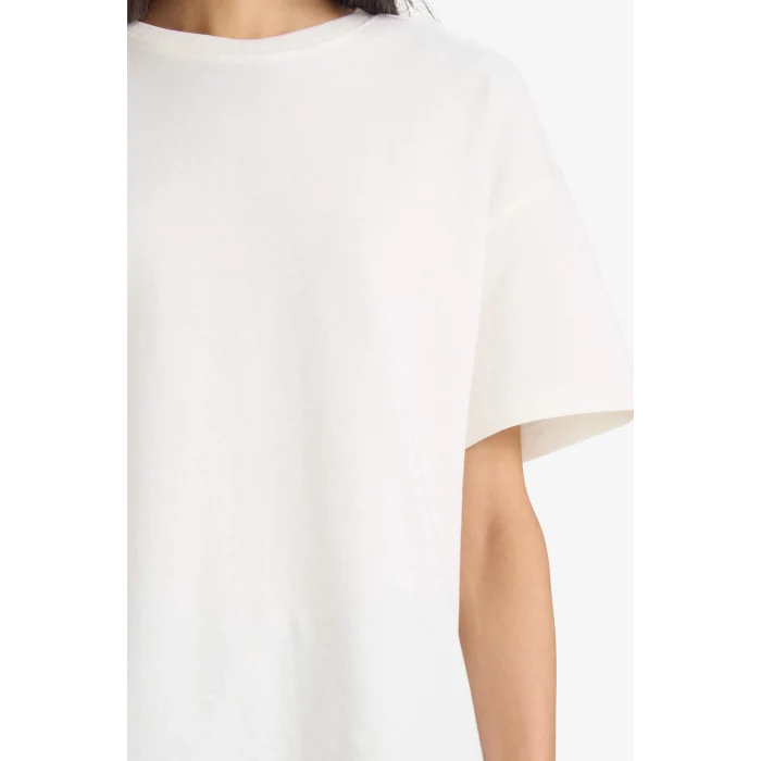Defacto E4935AXWT32 Beyaz Oversıze Basıc Tişört