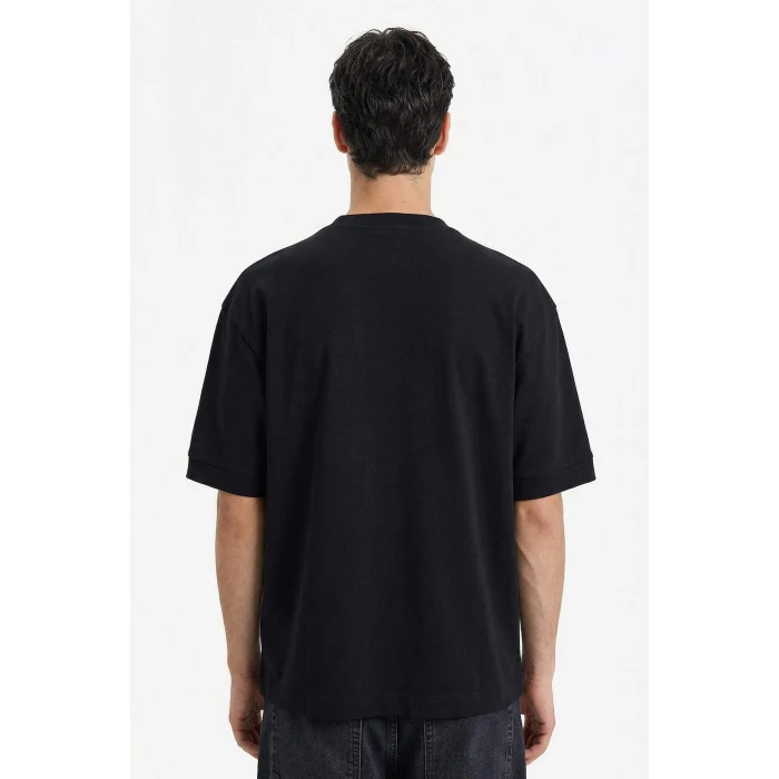 Defacto F8148AXBK81 Siyah Nefes Alabilen Loose Fit Baskılı Tişört