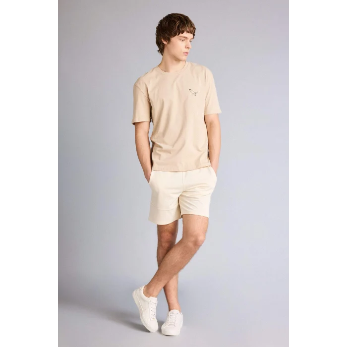 Defacto G3209AXBG123 Bej Baskılı Kısa Kollu Tişört