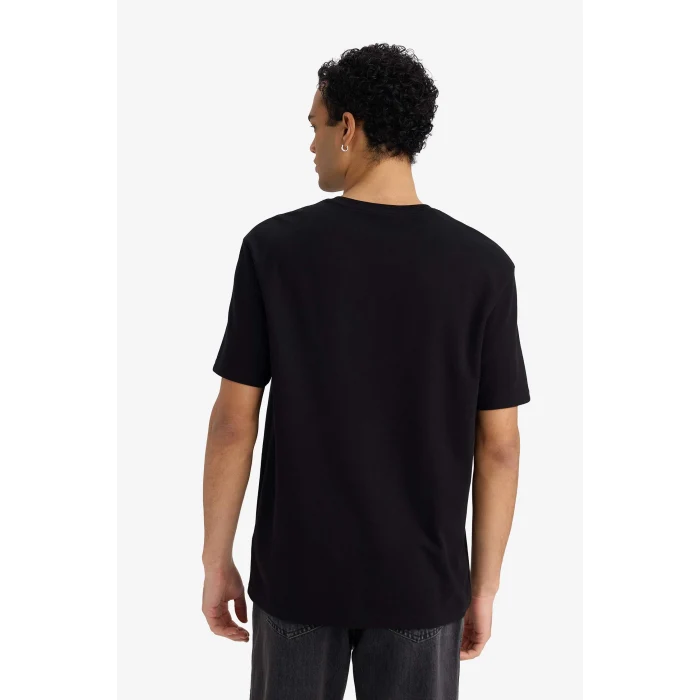 Defacto F8122AXBK81 Siyah Nefes Alabilen Baskılı Tişört