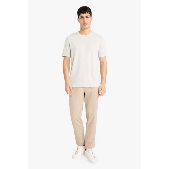 Defacto M6608AZGR368 Gri Slım Fıt Tişört