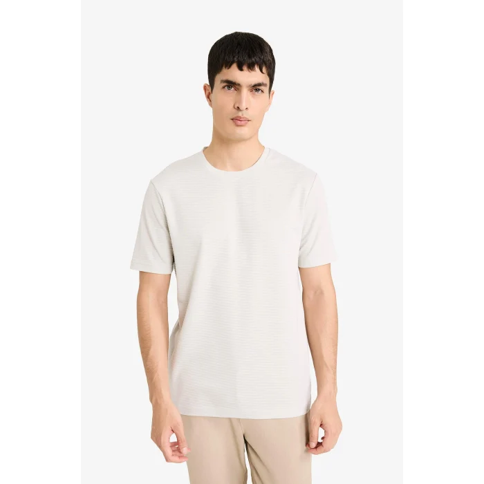 Defacto M6608AZGR368 Gri Slım Fıt Tişört