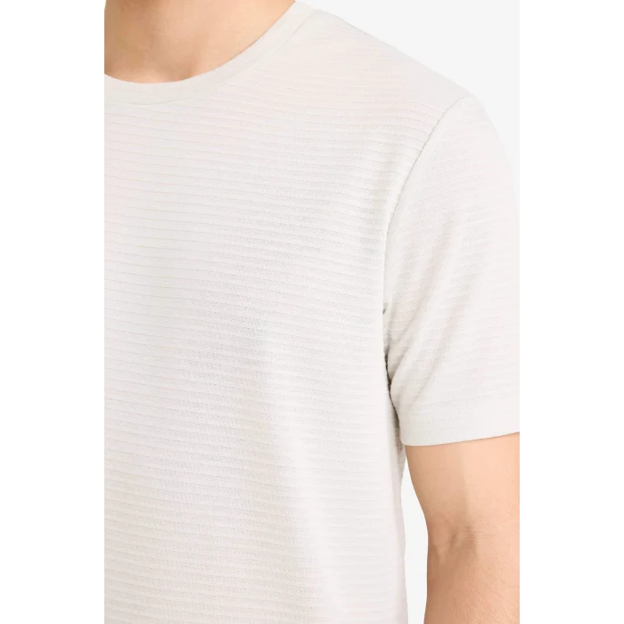 Defacto M6608AZGR368 Gri Slım Fıt Tişört