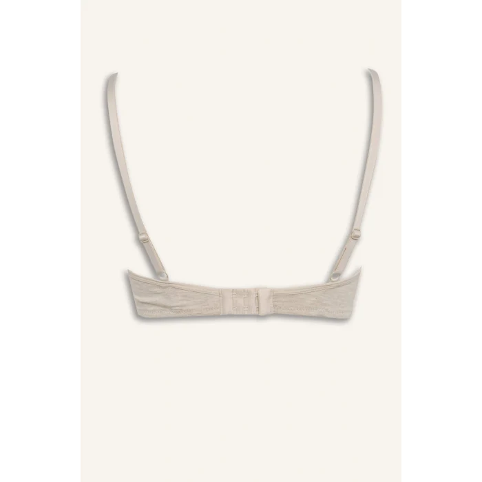 Defacto X9027AZBG588 Bej Pamuklu Kaplı Pedli Balensiz Bra