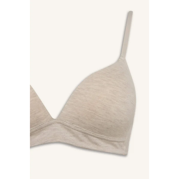Defacto X9027AZBG588 Bej Pamuklu Kaplı Pedli Balensiz Bra