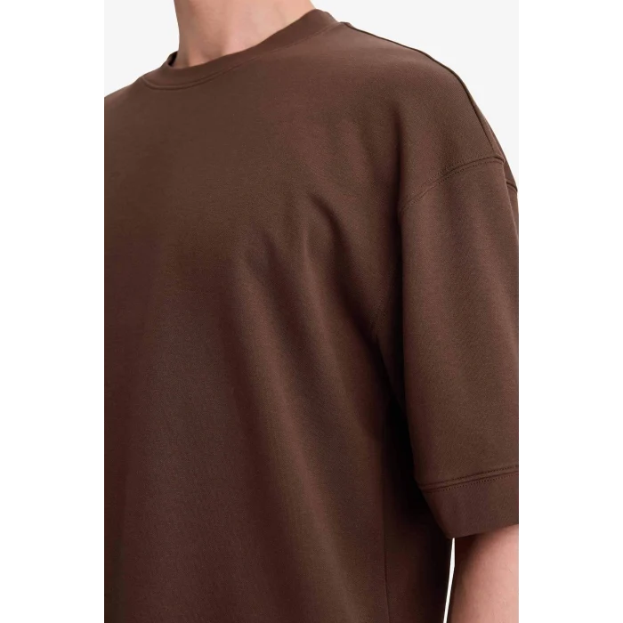 Defacto B4844AXBN151 Kahve Nefes Alabilen Kumaş Tişört