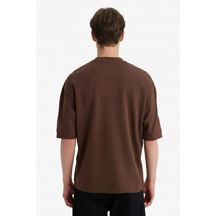Defacto B4844AXBN151 Kahve Nefes Alabilen Kumaş Tişört