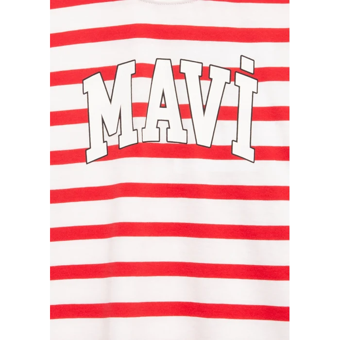 Mavi 6610251-91366 Mavi Baskılı Kırmızı Tişört