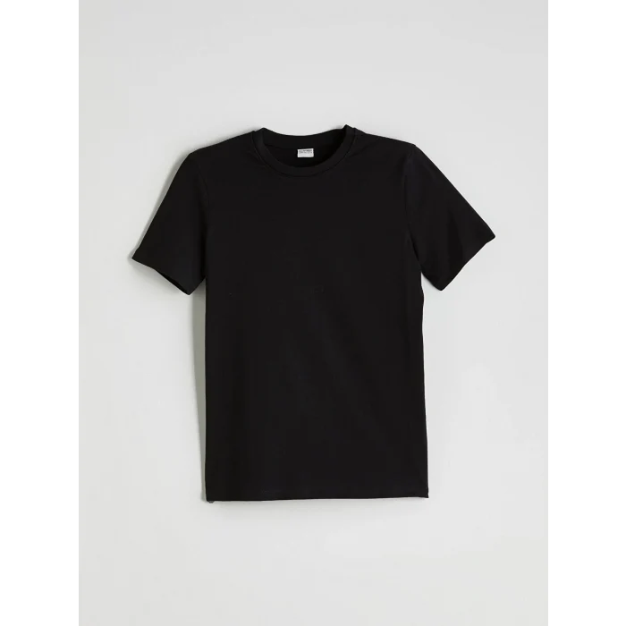 LCW Kids Siyah Bisiklet Yaka Erkek Çocuk Tişört